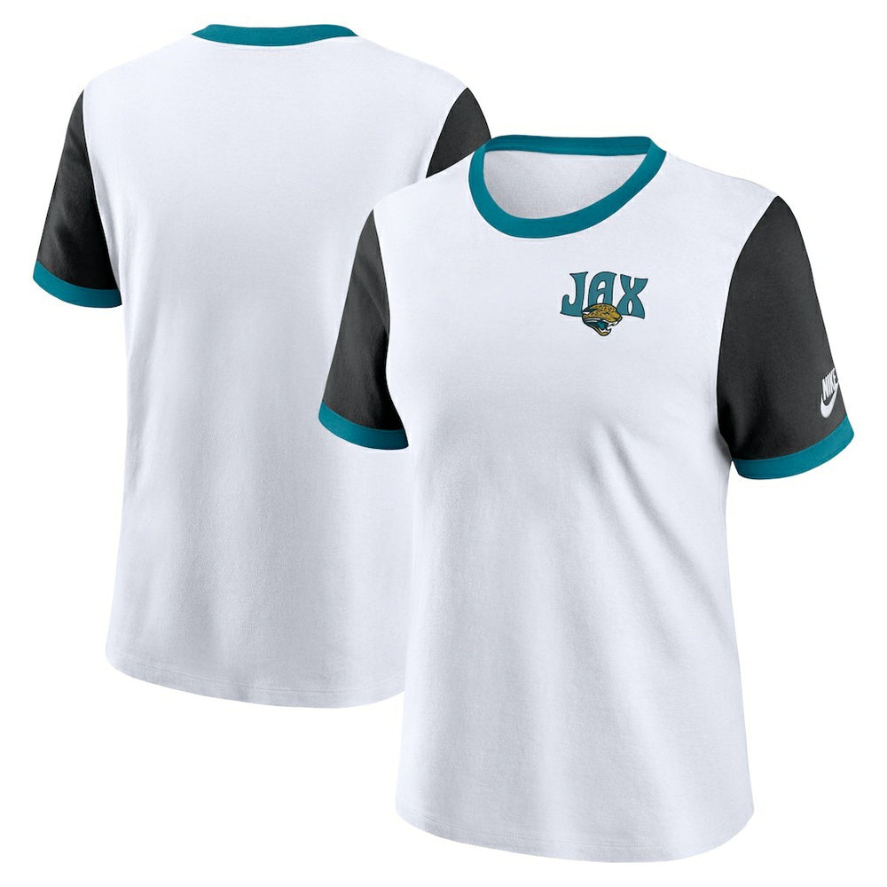 NFL Jacksonville Jaguars Women's Rewind Ringer T-Shirt
