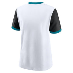 NFL Jacksonville Jaguars Women's Rewind Ringer T-Shirt