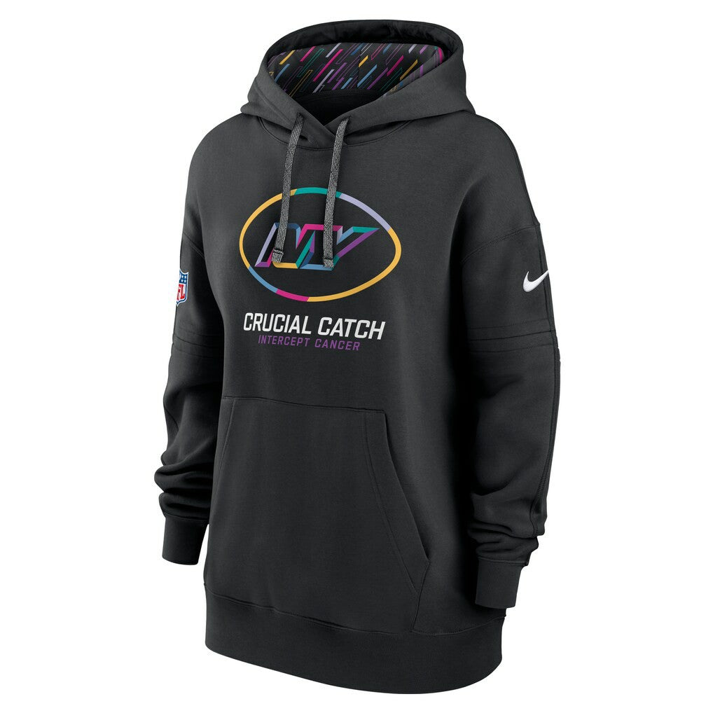 NFL New York Jets Women's 2024 NFL Crucial Catch Club Pullover Hoodie