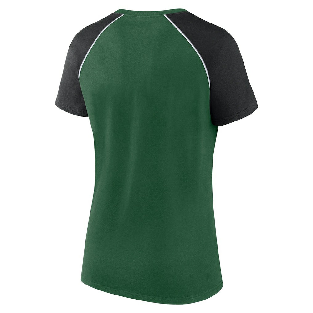 NFL New York Jets Women's Glittered Primary Raglan T-Shirt