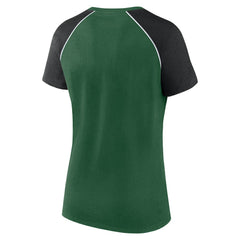 NFL New York Jets Women's Glittered Primary Raglan T-Shirt