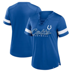 NFL Indianapolis Colts Women's Play Script Lace-Up T-Shirt
