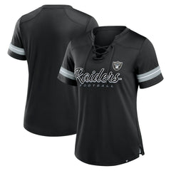 NFL Las Vegas Raiders Women's Play Script Lace-Up T-Shirt