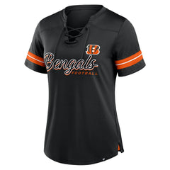 NFL Cincinnati Bengals Women's Play Script Lace-Up T-Shirt