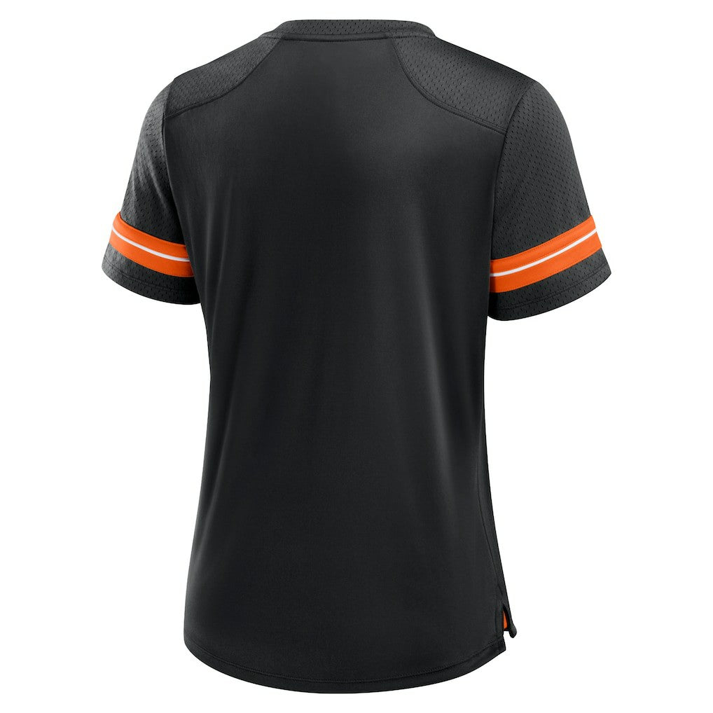 NFL Cincinnati Bengals Women's Play Script Lace-Up T-Shirt