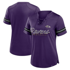 NFL Baltimore Ravens Women's Play Script Lace-Up T-Shirt