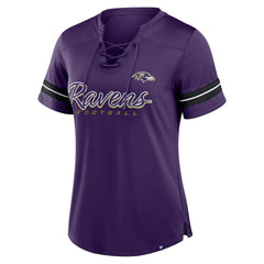 NFL Baltimore Ravens Women's Play Script Lace-Up T-Shirt