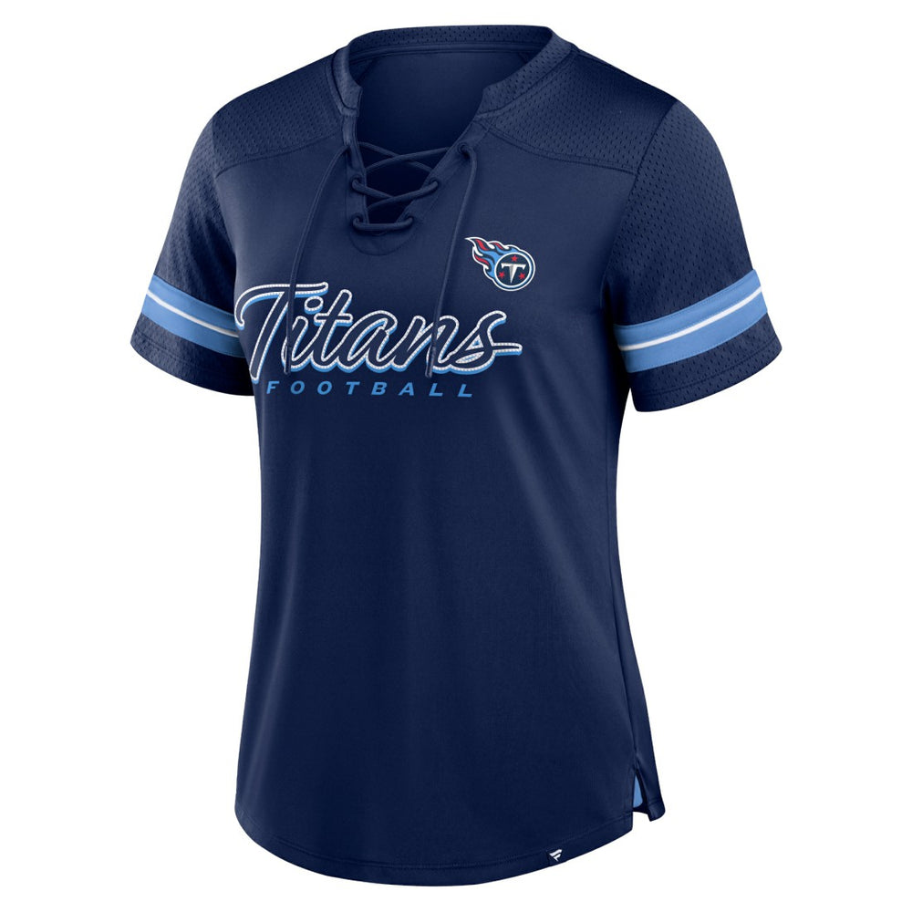 NFL Tennessee Titans Women's Play Script Lace-Up T-Shirt