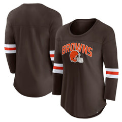 NFL Cleveland Browns Women's First Team Arch Logo 3/4 Sleeve T-Shirt