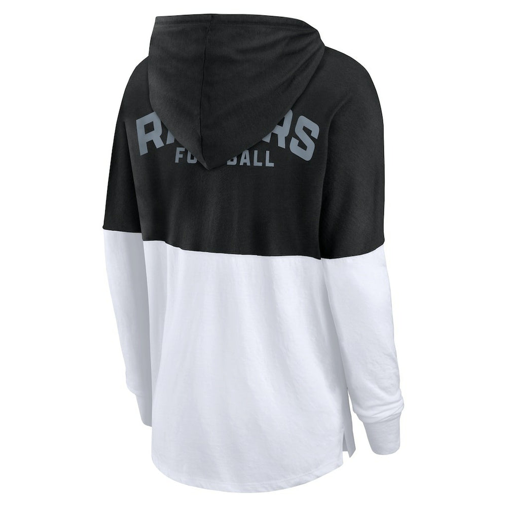 NFL Las Vegas Raiders Women's Backup Option Long Sleeve Hoodie T-Shirt