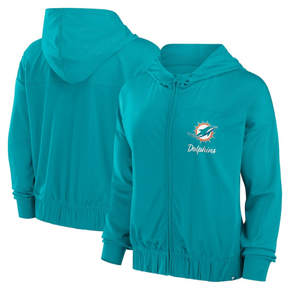 NFL Miami Dolphins Women's Script Lock Full-Zip Hoodie