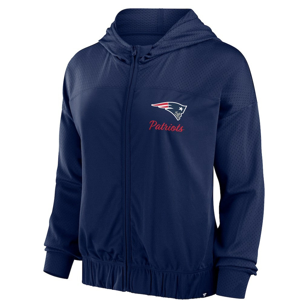 NFL New England Patriots Women's Script Lock Full-Zip Hoodie