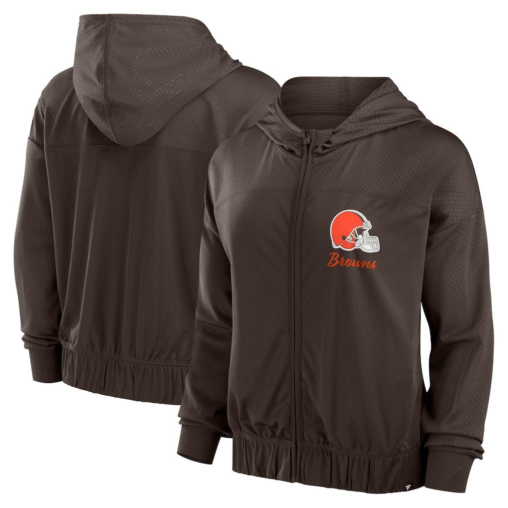 NFL Cleveland Browns Women's Script Lock Full-Zip Hoodie