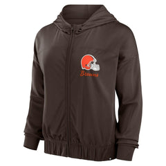 NFL Cleveland Browns Women's Script Lock Full-Zip Hoodie