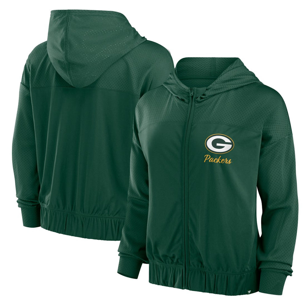 NFL Green Bay Packers Women's Script Lock Full-Zip Hoodie