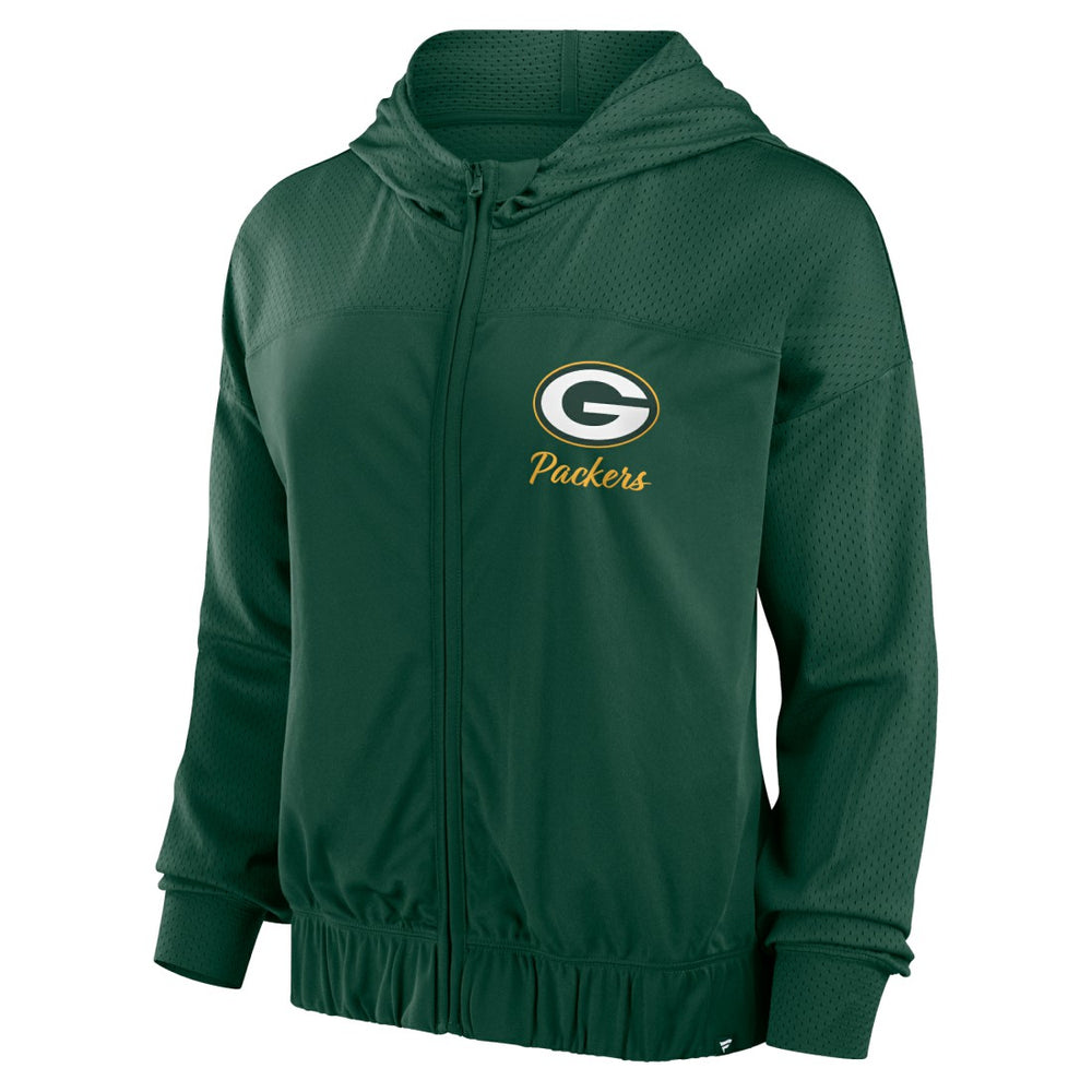 NFL Green Bay Packers Women's Script Lock Full-Zip Hoodie
