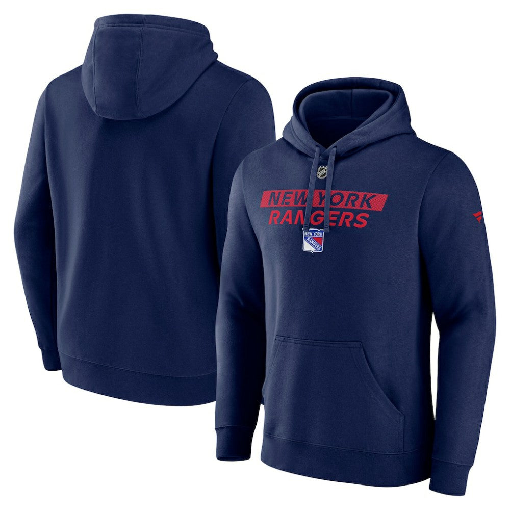 New York Rangers Fanatics Authentic Pro Core Primary Fleece Pullover Hoodie