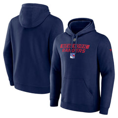 New York Rangers Fanatics Authentic Pro Core Primary Fleece Pullover Hoodie