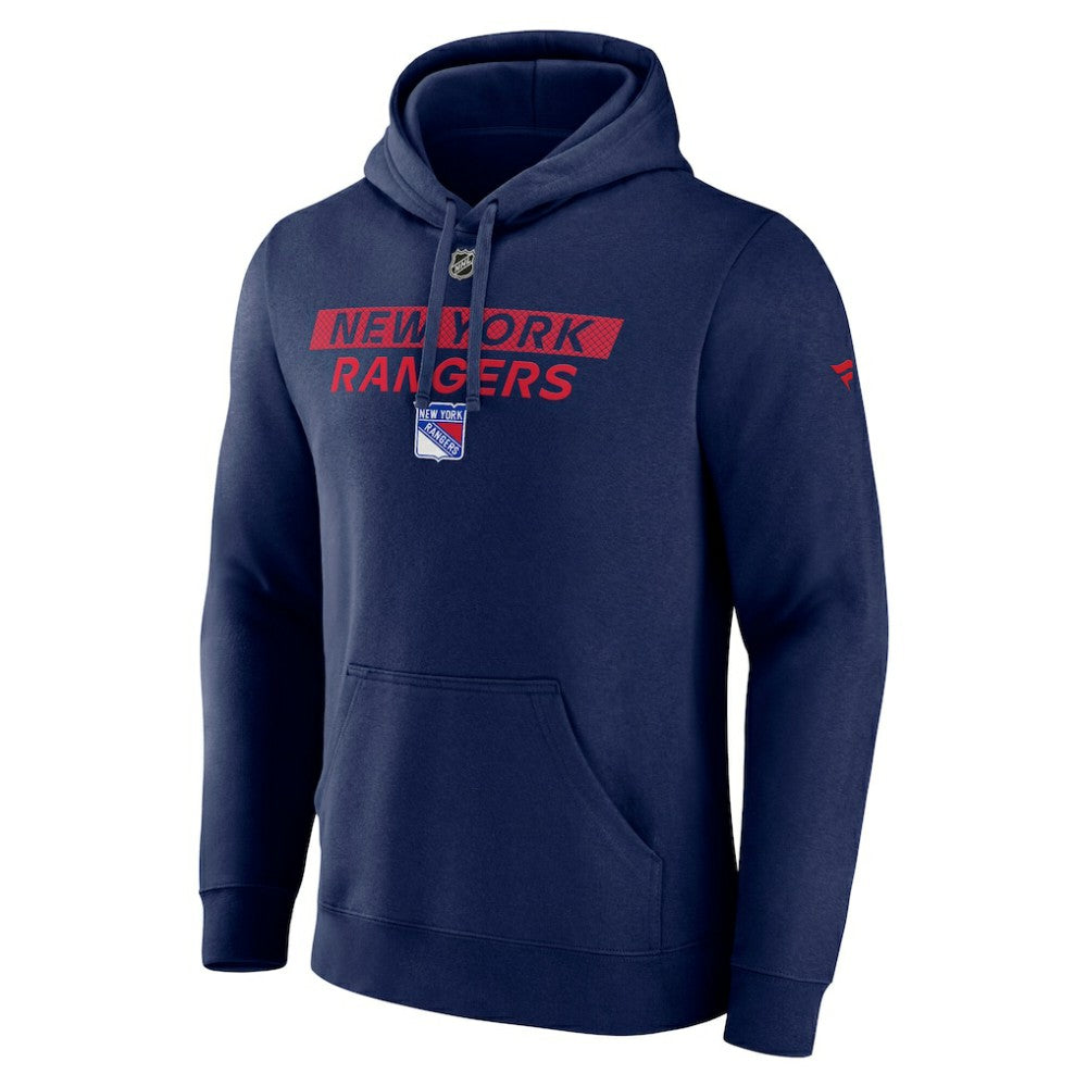 New York Rangers Fanatics Authentic Pro Core Primary Fleece Pullover Hoodie