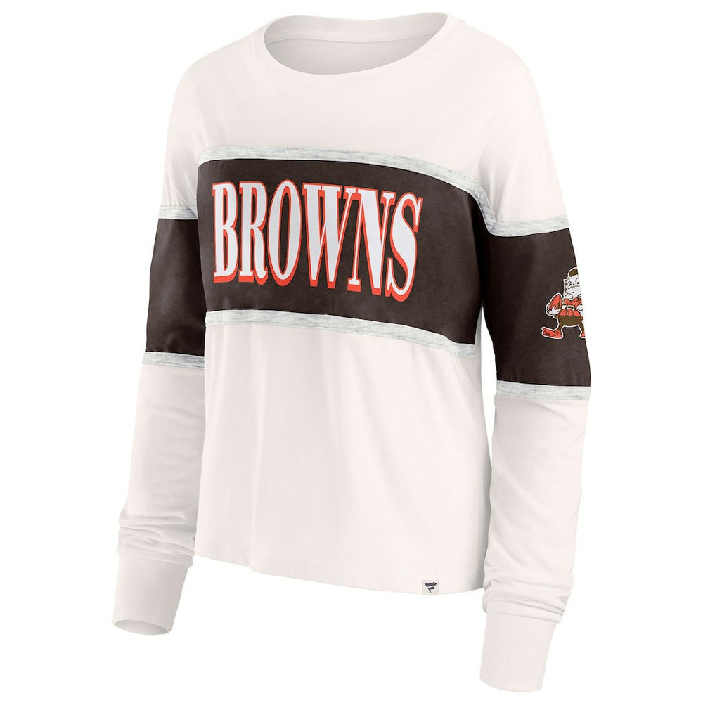 NFL Cleveland Browns Women's Antique Block Long Sleeve T-Shirt