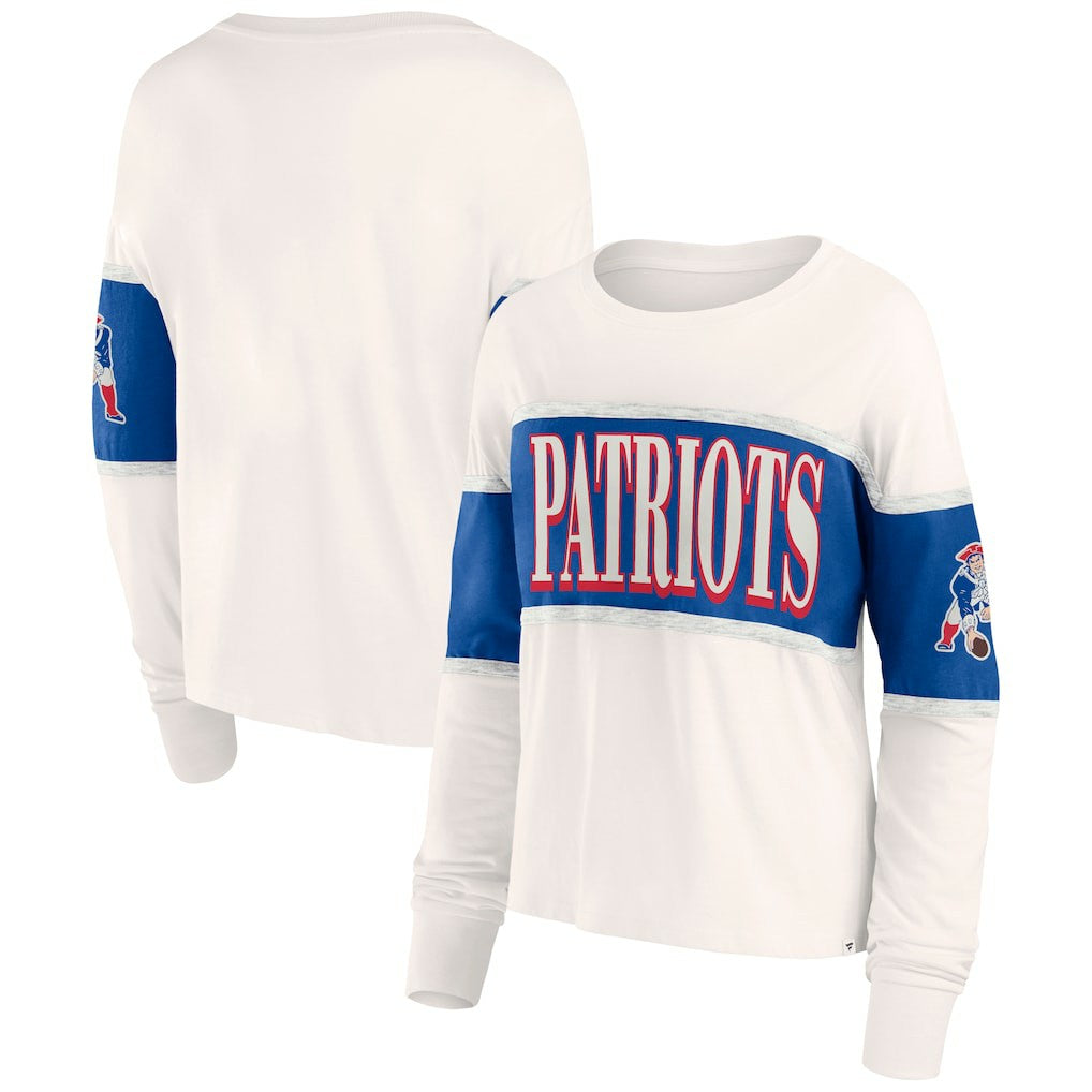 NFL New England Patriots Women's Antique Block Long Sleeve T-Shirt