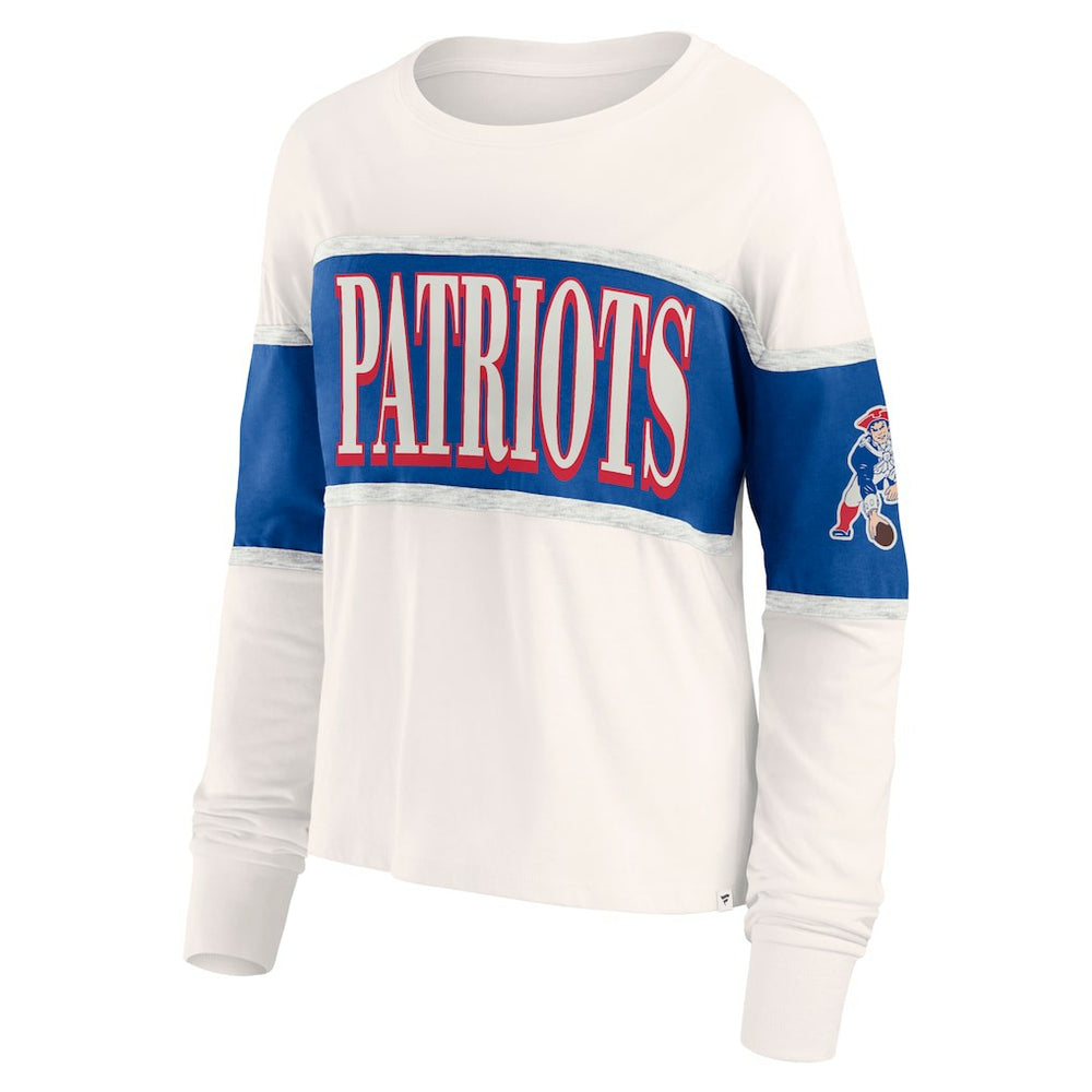 NFL New England Patriots Women's Antique Block Long Sleeve T-Shirt