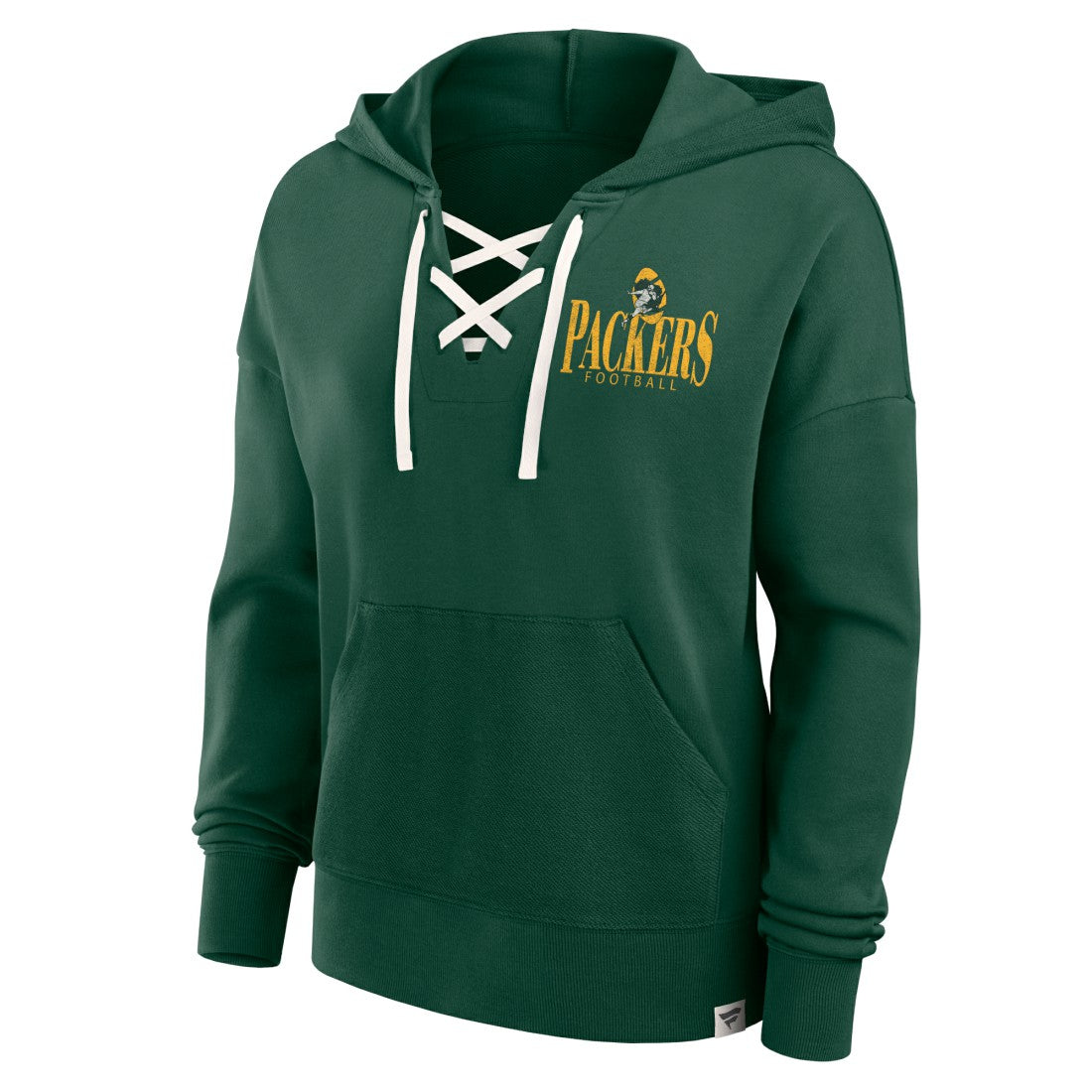 NFL Green Bay Packers Women's Blitz Left Lace-Up Pullover Hoodie