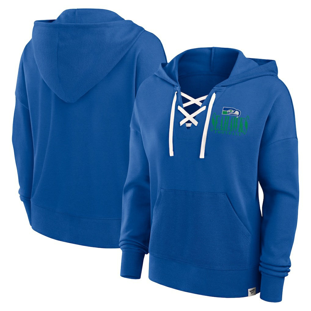 NFL Seattle Seahawks Women's Blitz Left Lace-Up Pullover Hoodie