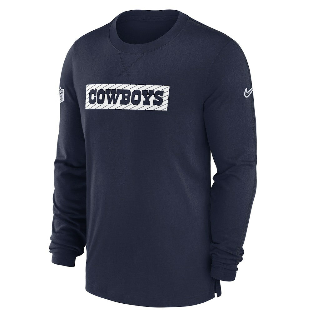 NFL Dallas Cowboys 2024/25 Sideline Player Tri-Blend Performance Long Sleeve T-Shirt