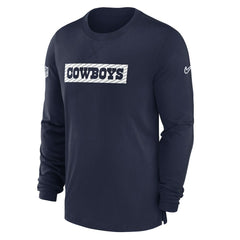 NFL Dallas Cowboys 2024/25 Sideline Player Tri-Blend Performance Long Sleeve T-Shirt