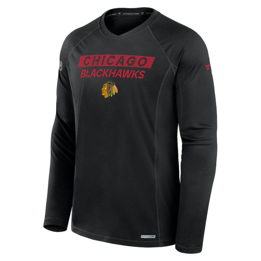 Chicago Blackhawks Fanatics Authentic Pro Rink Tech Long Sleeve T-Shirt