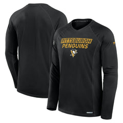 Pittsburgh Penguins Fanatics Authentic Pro Rink Tech Long Sleeve T-Shirt