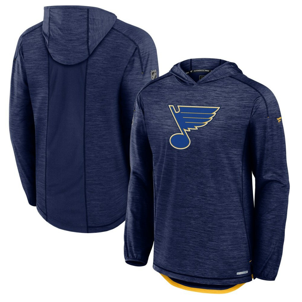 St. Louis Blues Fanatics Authentic Pro Rink Lightweight Pullover Hoodie