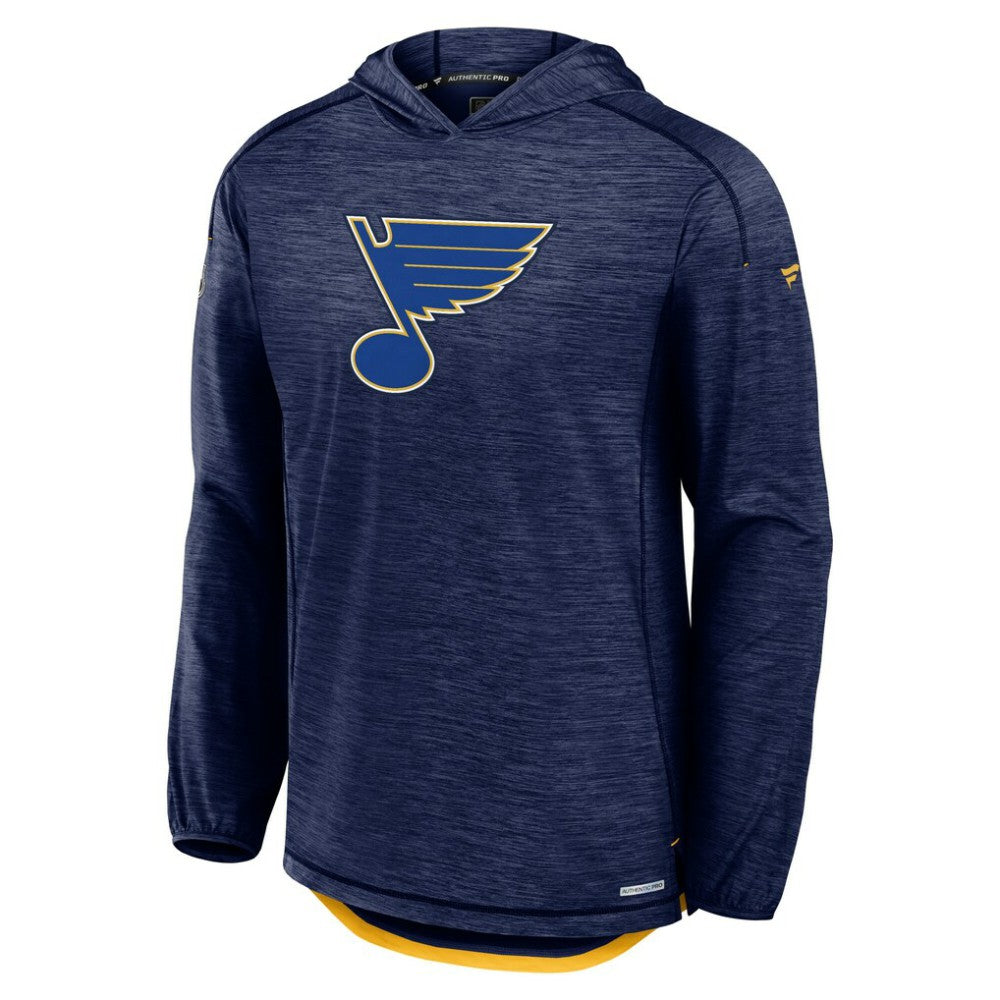 St. Louis Blues Fanatics Authentic Pro Rink Lightweight Pullover Hoodie