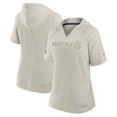 Seattle Kraken Fanatics Women's Authentic Pro Road Short Sleeve V-Neck Pullover Hoodie