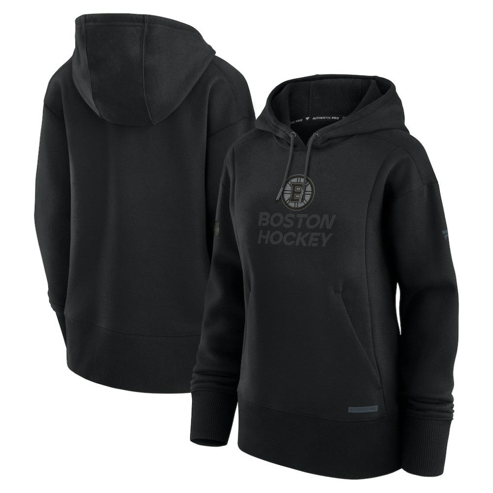 Boston Bruins Fanatics Women's Authentic Pro Road Pullover Hoodie