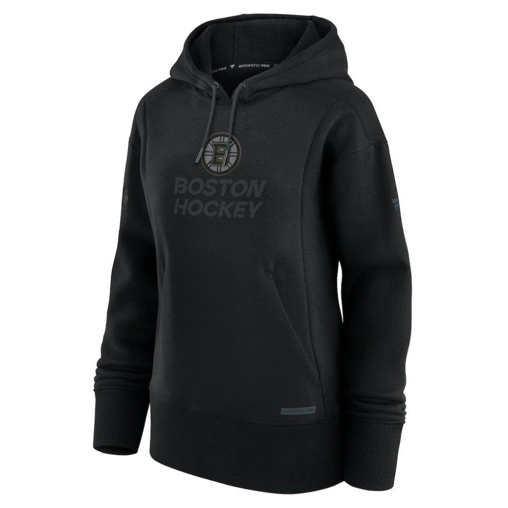 Boston Bruins Fanatics Women's Authentic Pro Road Pullover Hoodie