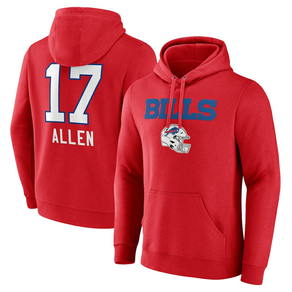 NFL Buffalo Bills Josh Allen  Team Wordmark Player Name & Number Pullover Hoodie