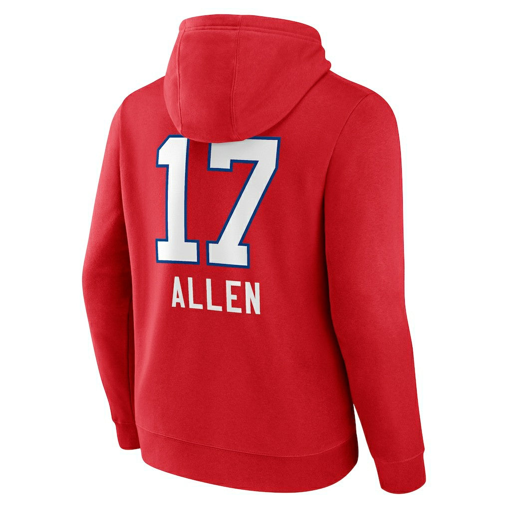 NFL Buffalo Bills Josh Allen  Team Wordmark Player Name & Number Pullover Hoodie
