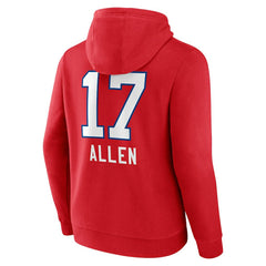NFL Buffalo Bills Josh Allen  Team Wordmark Player Name & Number Pullover Hoodie