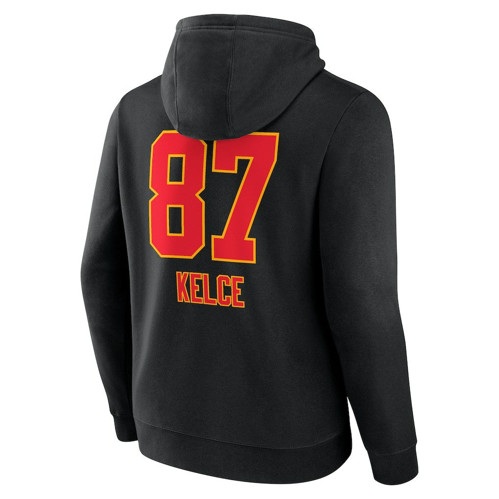 NFL Kansas City Chiefs Travis Kelce  Team Wordmark Player Name & Number Pullover Hoodie