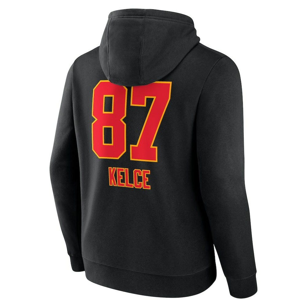 NFL Kansas City Chiefs Travis Kelce  Team Wordmark Player Name & Number Pullover Hoodie