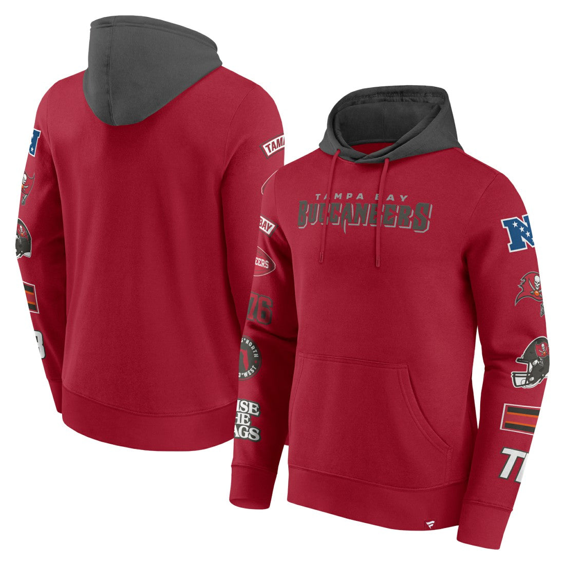 NFL Tampa Bay Buccaneers Patched Out Pullover Hoodie