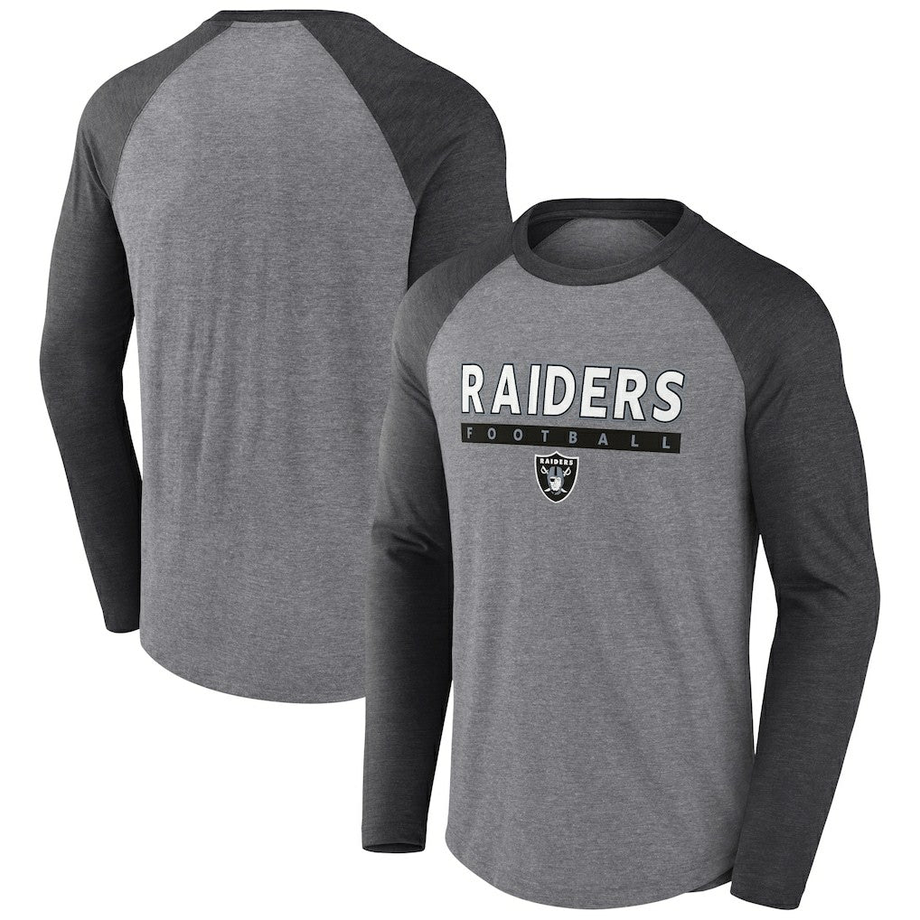 NFL Las Vegas Raiders Tri-Blend Raglan Long Sleeve T-Shirt