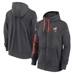 NFL Cleveland Browns 2024 Sideline Club Full-Zip Hoodie