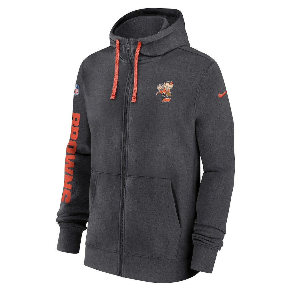 NFL Cleveland Browns 2024 Sideline Club Full-Zip Hoodie