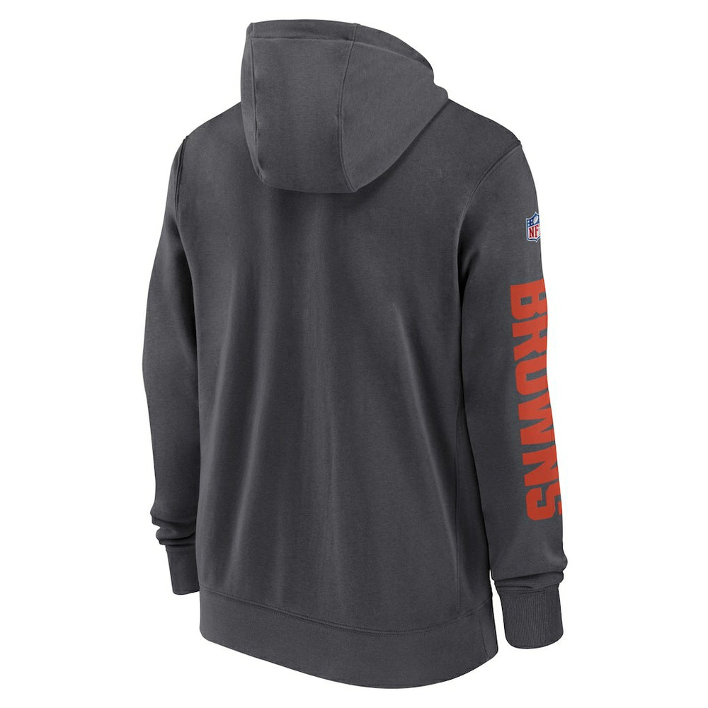 NFL Cleveland Browns 2024 Sideline Club Full-Zip Hoodie