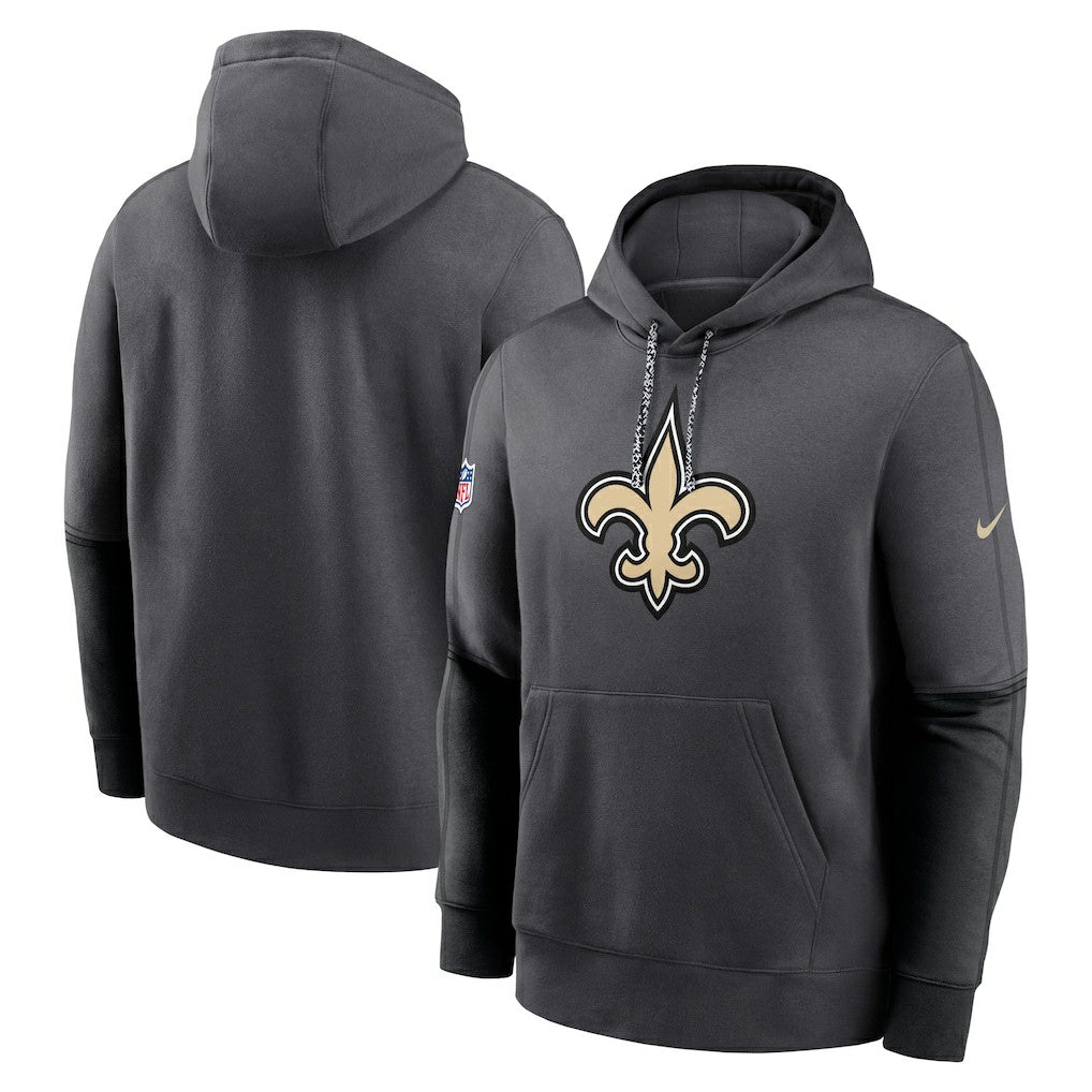 NFL New Orleans Saints 2024 Sideline Club Pullover Hoodie
