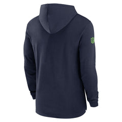 NFL Seattle Seahawks 2024/25 Sideline Performance Long Sleeve Hoodie T-Shirt