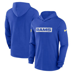 NFL Los Angeles Rams 2024/25 Sideline Performance Long Sleeve Hoodie T-Shirt